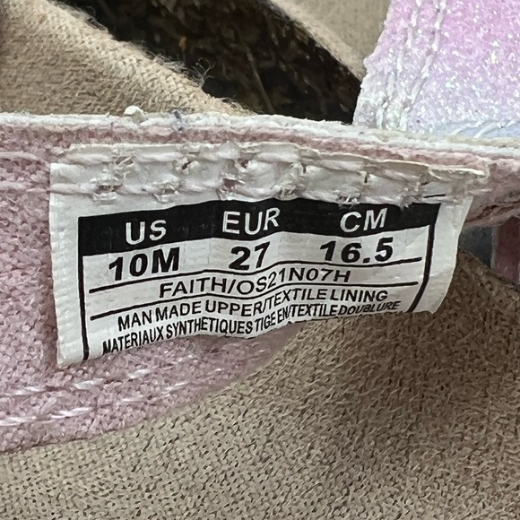 OshKosh B'Gosh Faith Ombre Rainbow Sparkle Footbed Sandals Size 10 Little Girls - Picture 4 of 9